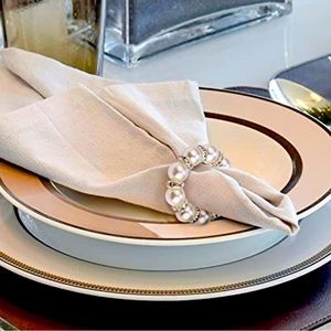 Pearl napkin ring holders